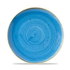 Mělký talíř světlé modrý, ručně zdobený 21,7 cm | CHURCHILL, Stonecast Cornflower Blue