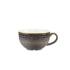 Podšálek na cappuccino, bílo-grafitový 227 ml | CHURCHILL, Homespun Style Charcoal Black