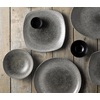 Porcelánový hluboký talíř s širokým okrajem 468 ml | CHURCHILL, Raku Quartz Black