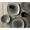Porcelanowa misa trójkątna 600 ml  | CHURCHILL, Raku Quartz Black