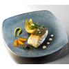 Porcelanowa misa trójkątna 600 ml  | CHURCHILL, Raku Topaz Blue