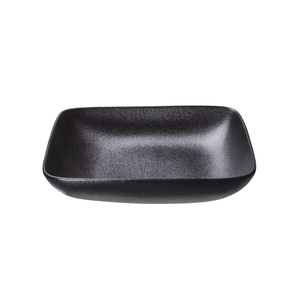 Hluboký hranatý talíř se zvednutým okrajem, černý 21 x 21 cm | ARIANE, Dazzle
