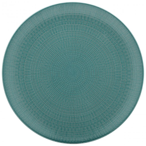 Modrý kameninový mělký talíř 21 cm | DEGRENNE, Modulo Nature