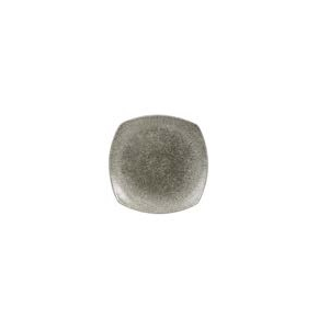 Porcelánový hranatý talíř 25,2 x 25,2 cm | CHURCHILL, Raku Quartz Black