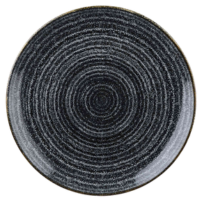 Porcelánový  kulatý talíř, grafitový 16,5 cm | CHURCHILL, Homespun Style Charcoal Black