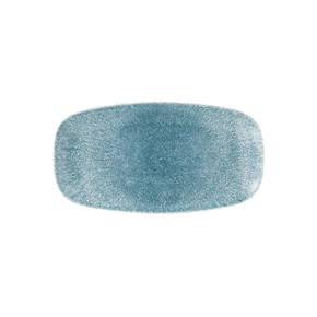 Porcelánový obdélný talíř 29,8 x 15,3 cm | CHURCHILL, Raku Topaz Blue