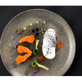 Porcelánový mělký talíř Coupe 16,5 cm | CHURCHILL, Raku Quartz Black
