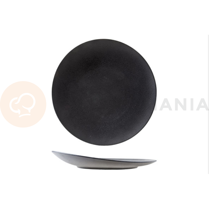 Mělký talíř se zvednutým okrajem, černý 31 cm | ARIANE, Dazzle
