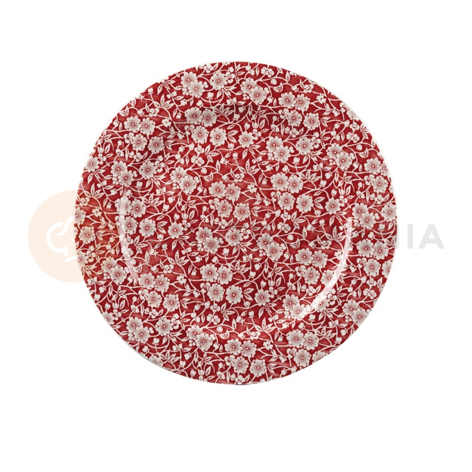 Mělký talíř zdobený bílými květy 30,5 cm, červeno-hnědý | CHURCHILL, Vintage Prints