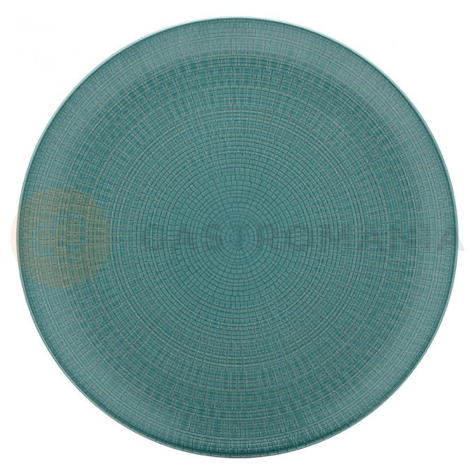 Modrý kameninový mělký talíř 21 cm | DEGRENNE, Modulo Nature