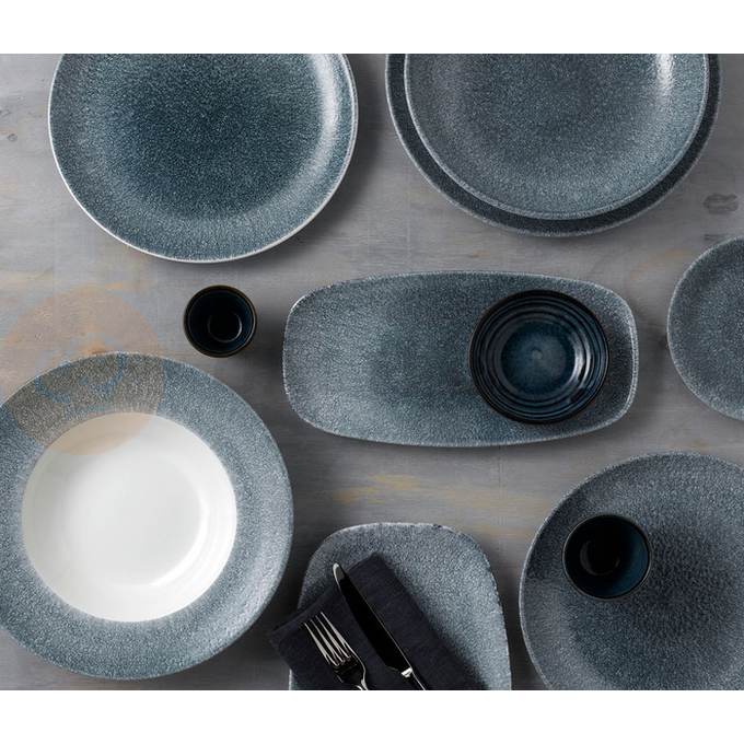Porcelánová miska ve tvaru trojúhelníku 600 ml  | CHURCHILL, Raku Topaz Blue