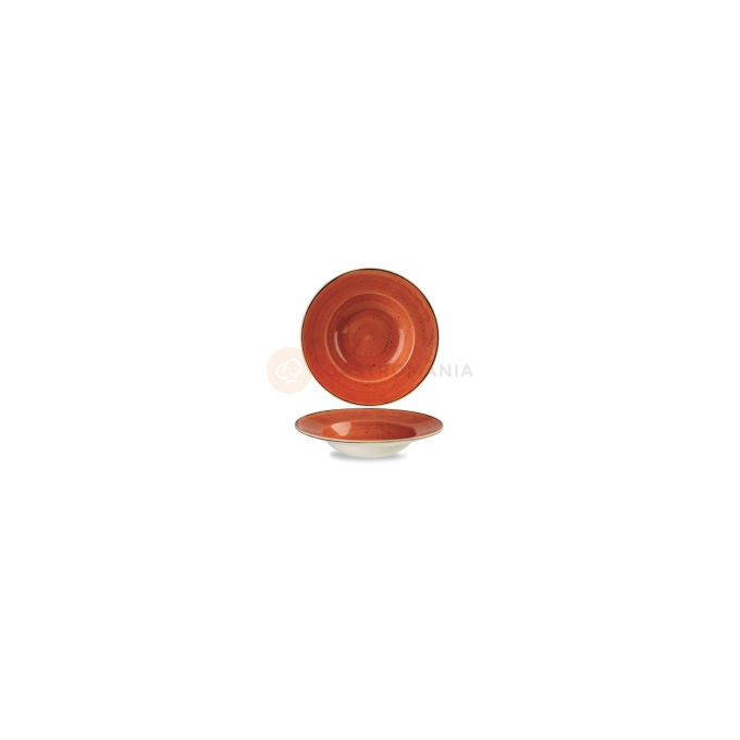 Porcelánový hluboký talíř s širokým okrajem 28 cm | CHURCHILL, Stonecast Spiced Orange