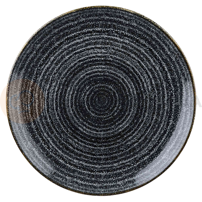 Porcelánový  kulatý talíř, grafitový 26 cm | CHURCHILL, Homespun Style Charcoal Black