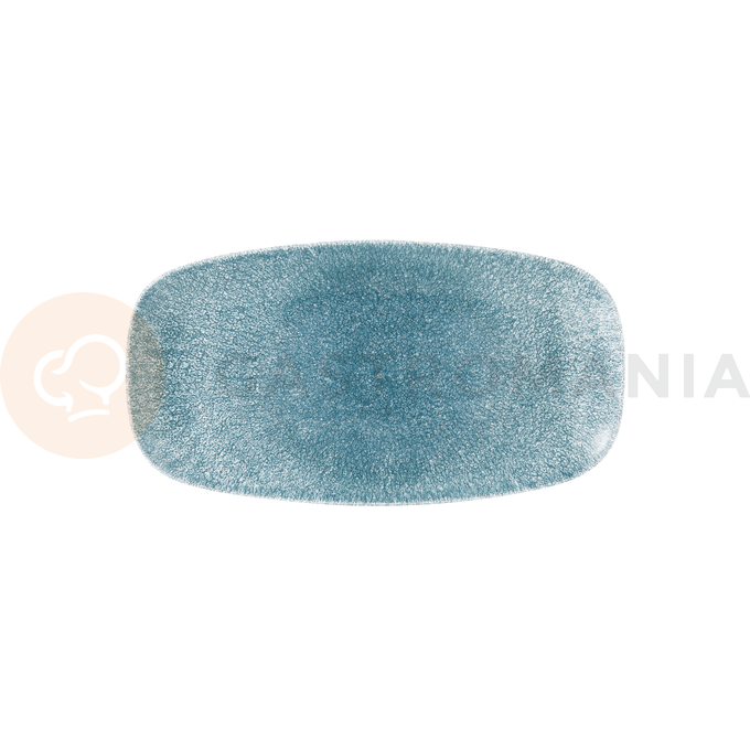 Porcelánový obdélný talíř 29,8 x 15,3 cm | CHURCHILL, Raku Topaz Blue