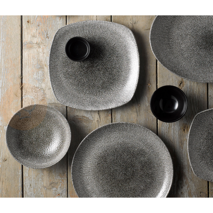 Porcelanowa miska Coupe 426 ml | CHURCHILL, Raku Quartz Black