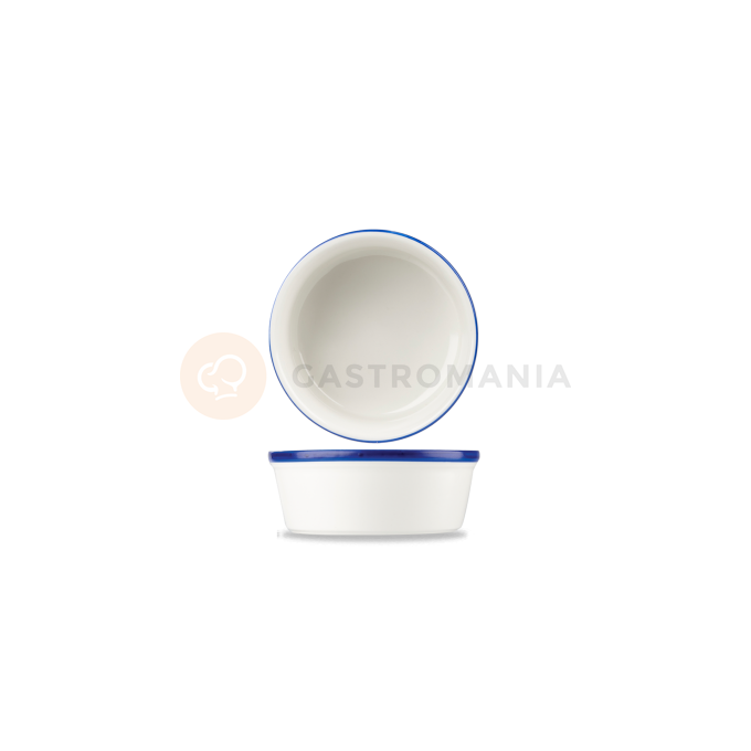 Porcelanowe, okrągłe naczynie do zapiekania 13,3 cm | CHURCHILL, Retro Blue