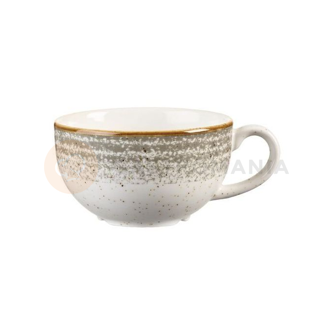 Šálek na cappuccino, bílo-šedý 227 ml | CHURCHILL, Homespun Style Stone Gray