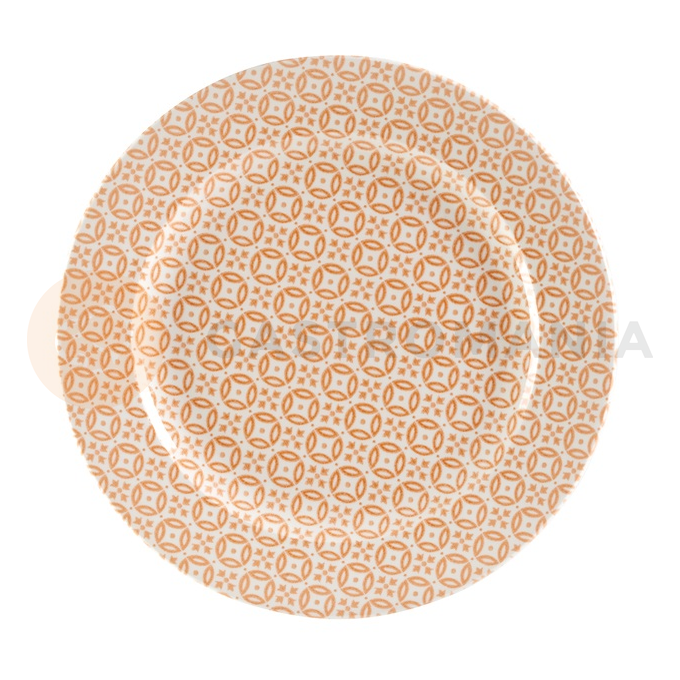 Zdobený mělký talíř 30,5 cm, oranžovo-hnědý | CHURCHILL, Moresque Prints