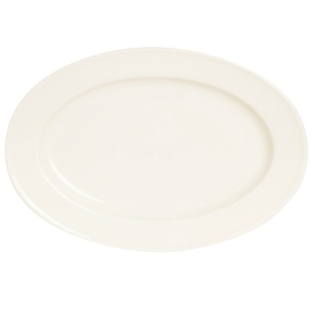 Servírovací talíř z porcelánu oválný, 21x14 cm, krémový | FINE DINE, Crema