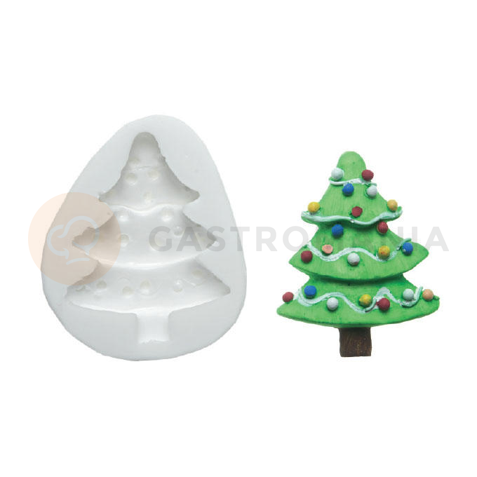 Forma na cukrovou hmotu SLK 050 - vánoční stromeček, 63x50 mm | SILIKOMART, Sugarflex Tree