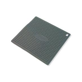 Podložka pod hrnec - šedá, 175x175 mm | SILIKOMART, Trivet Round Stitch