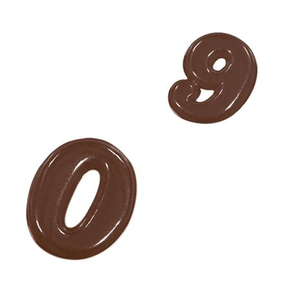 Forma k vytvoření čokoládových dekorací - čísla 9 ks, 45x40x5 mm - 90-14243 | MARTELLATO, Choco Light