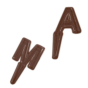Forma k vytvoření čokoládových dekorací - písmena A do M, 13 ks, 50x25x3 mm - 90-P9661 | MARTELLATO, Choco Light
