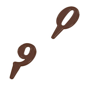 Forma termoformowana do czekoladek - Cyfry, 10 szt. - 90-P9645 | MARTELLATO, Choco Light