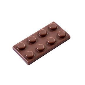 Polykarbonátová forma k vytvoření čokoládových tvarů, obdélné - LEGO kostička, 20 ks x 4g, 45x23x6 mm - MA6005 | MARTELLATO, Napolitain