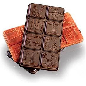 Polykarbonátová forma na čokoládu - 3 ks x 80g, 76x150x7 mm - MA2011 | MARTELLATO, Tavolette