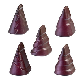 Polykarbonátová forma na pralinky - vánoční stromečky, 5 x 5 ks x 7g, 31x22x22 mm - MA1975 | MARTELLATO, Praline