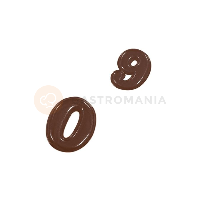 Forma k vytvoření čokoládových dekorací - čísla 9 ks, 45x40x5 mm - 90-14243 | MARTELLATO, Choco Light