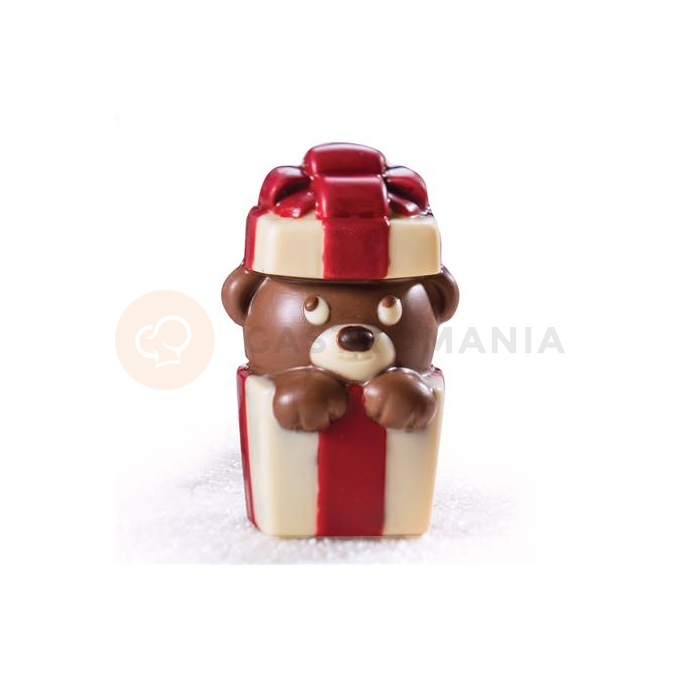 Forma na 3D figurky - schovaný medvídek, 1 ks x 90g, 63x54x101 mm - MAC408S | MARTELLATO, 3D Christmas