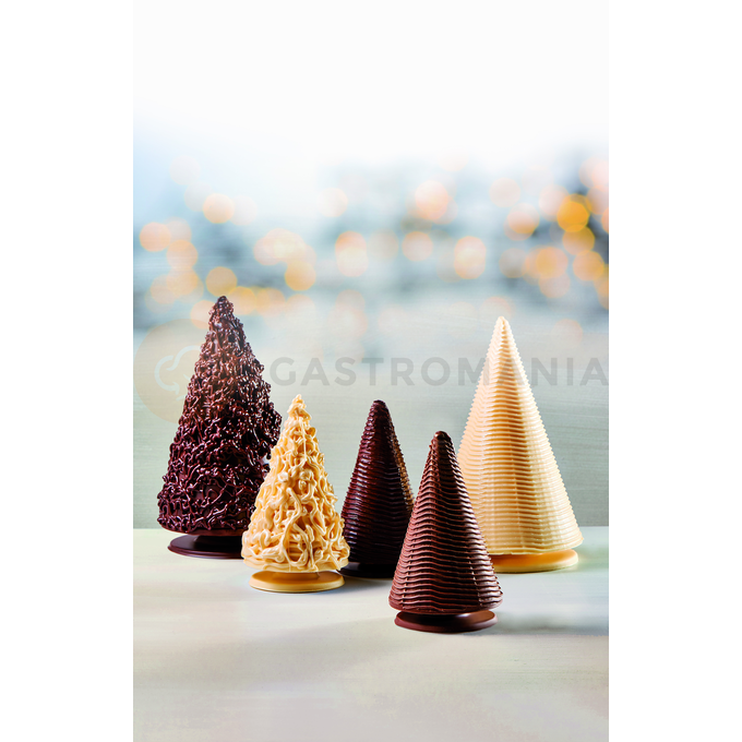 Forma na čokoládu - vánoční stromeček malý, 4 ks x 140g, 83x140 mm - 20CO01 | MARTELLATO, Christmas Cone