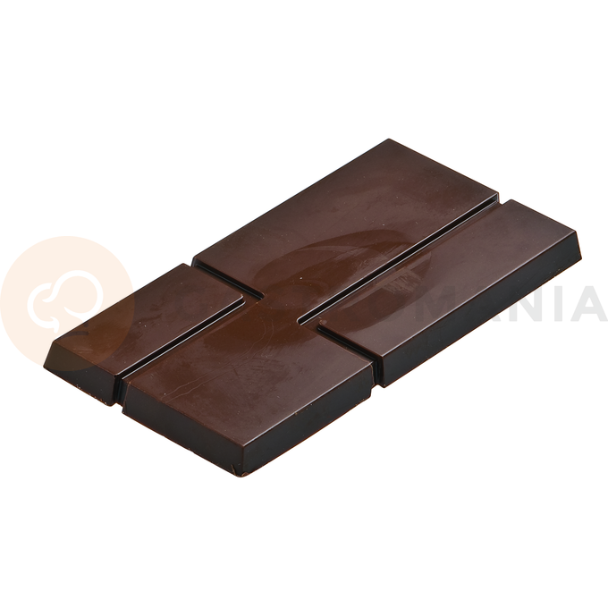 Polykarbonátová forma k vytvoření čokoládové tabulky - 3 ks x 124g, 154x74x10 mm - MA1807 | MARTELLATO, Tavolette