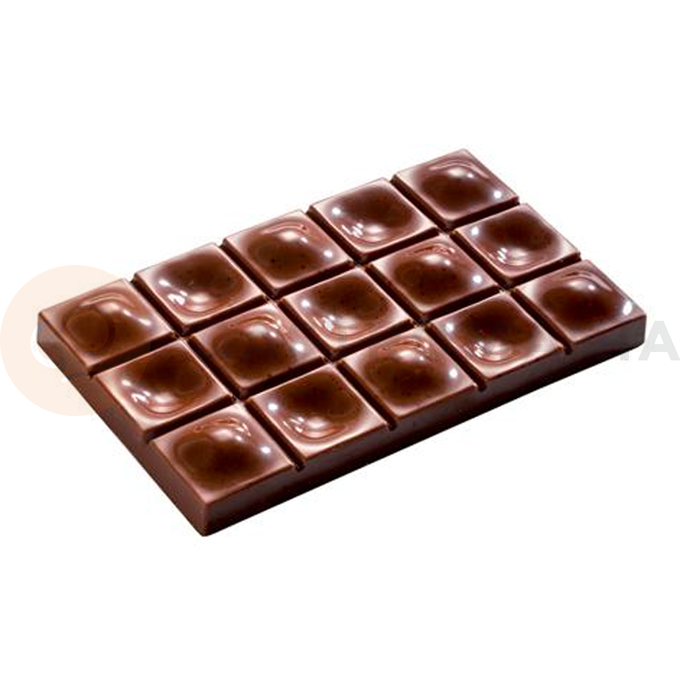 Polykarbonátová forma k vytvoření čokoládové tabulky - 3 ks x 80g, 117x71x13 mm - MA2008 | MARTELLATO, Tavolette