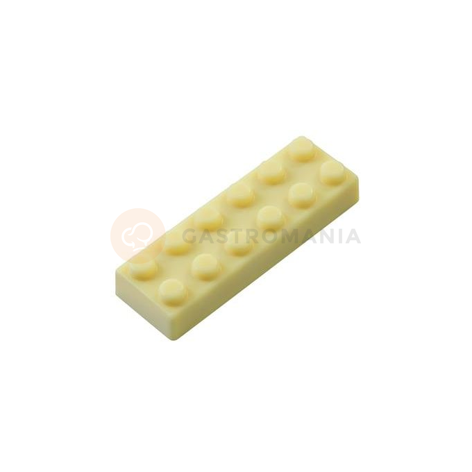 Polykarbonátová forma k vytvoření čokoládových pamlsků - LEGO kostička, 12 ks x 30g, 81x27x15 mm - MA1918 | MARTELLATO, Snack