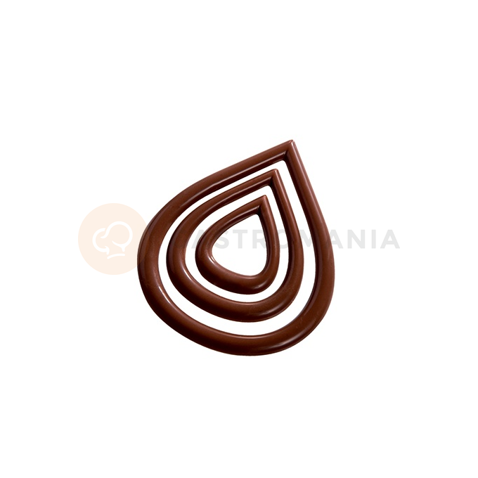 Polykarbonátová forma na čokoládové dekorace - 6+6+6 ks x 2/3g, 66x79 - 46x58 - 28x36 mm - 20-D023 | MARTELLATO, Decorations