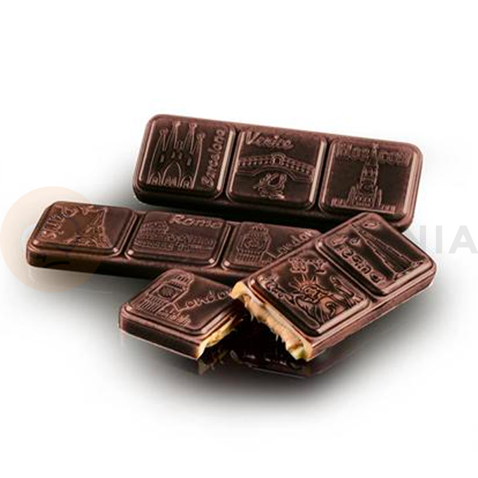 Polykarbonátová forma na čokoládové pochoutky - 3 x 2 ks x 45g, 113x39x10 mm - MA1919 | MARTELLATO, Snack
