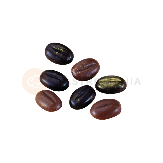 Polykarbonátová forma na pralinky a čokoládu, oválné - kávové zrno, 130 ks x 1g, 17x12x5 mm - MA1281 | MARTELLATO, Fantasy