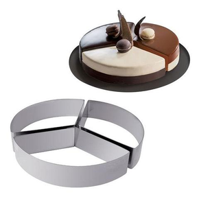Cukrářský nerezový prsten Trilogy - 3 části, 220x40 mm - 1400 ml - 32H4X22S | MARTELLATO, Cake Idea