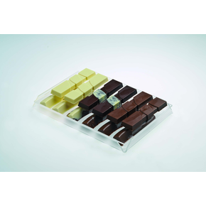 Prezentační tác z plexiskla na čokoládu a pralinky - 17x23x2 cm - VP01106 | MARTELLATO, Plexiglass Display