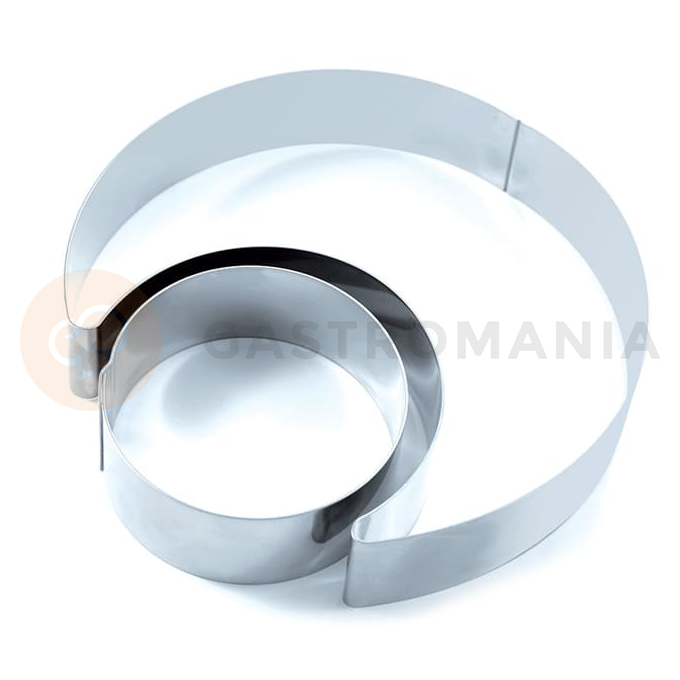 Cukrářský nerezový prsten Moon - 2 části, 200x40 mm - 1000 ml - 36H4X22S | MARTELLATO, Cake Idea