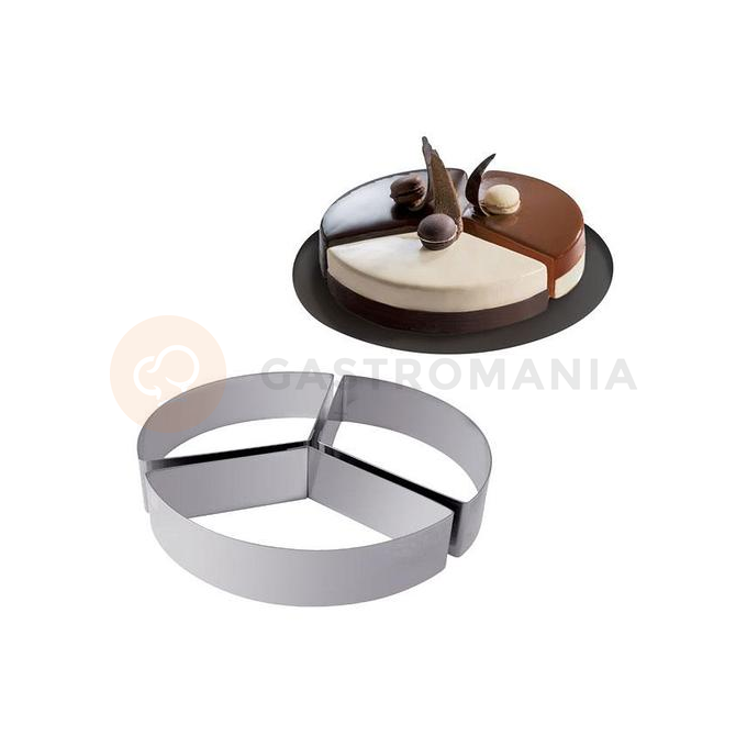 Cukrářský nerezový prsten Trilogy - 3 části, 220x40 mm - 1400 ml - 32H4X22S | MARTELLATO, Cake Idea