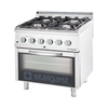 Plynový sporák s elektrickou troubou, 4 hořáky 800x700x850 mm, P 24+7 kW, G30 | STALGAST, 9716330