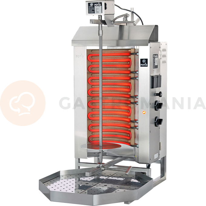 Gyros/kebab gril elektrický, zátěž: 30 kg, 6 kW | POTIS, E-2