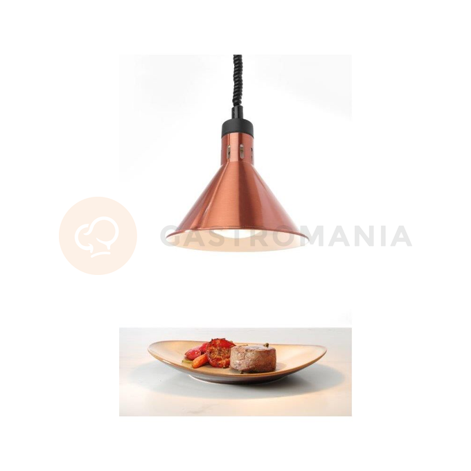 Závěsná ohřívací lampa o průměru 27,5 cm - měděná | HENDI, 273876