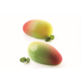 Sada forem pro přípravu chlazených dezertů - 6 ks, 130 ml, 93x57x42 mm - Mango 130 | SILIKOMART, 3D Fruits