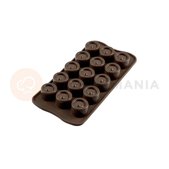 Forma na čokoládu a pralinky 30x22x55 mm, 10 ml - SCG04 Vertigo | SILIKOMART, Easychoc