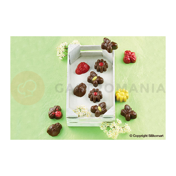 Forma na čokoládu a pralinky - jaro, 36x26x15 mm, 111 ml - SCG24 Choco Springlife | SILIKOMART, Easychoc